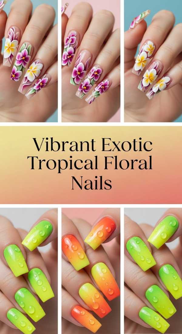 Beyond the Salon: Why High-End Press-Ons Are the New Gold Standard Vibrant Exotic Tropical Floral Nails 6a1347d760bf7