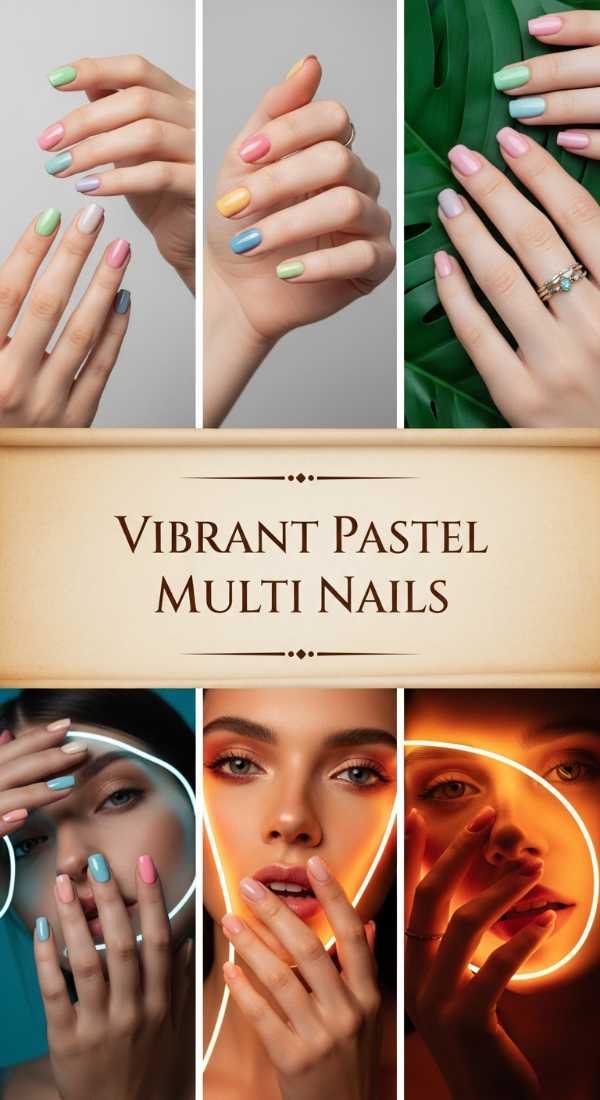 Vibrant Pastel Multi Nails 6a08b1af1b900