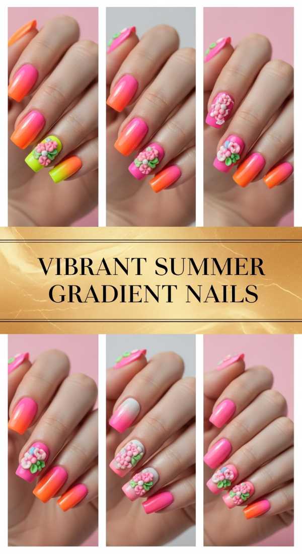Instant Elegance: Why Luxury Press-Ons Are the New Salon Standard Vibrant Summer Gradient Nails 6a1347d9f1c3f
