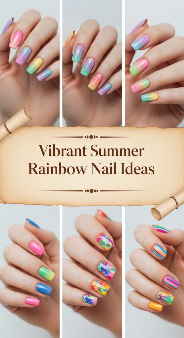 Vibrant Summer Rainbow Nail Ideas 6a08b1aa4db48