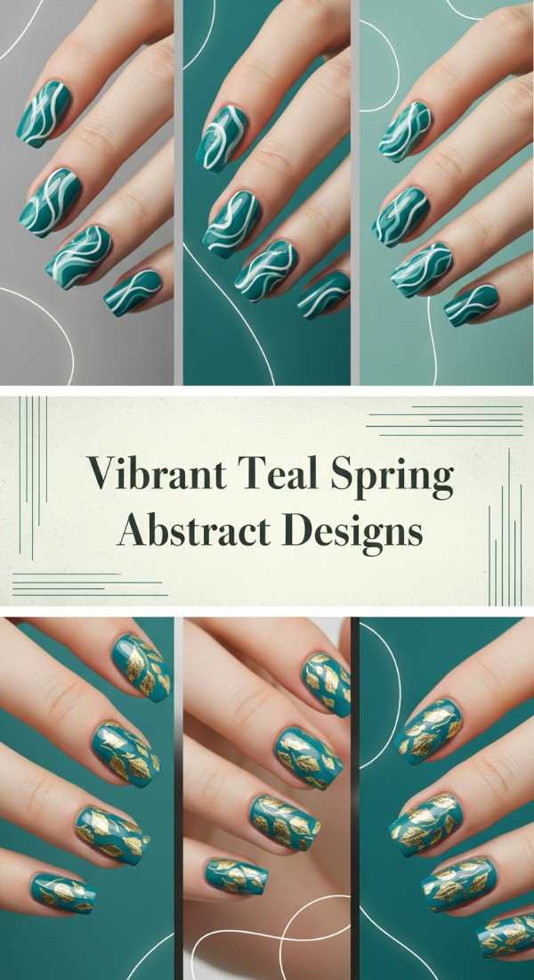 From Chrome to Bio-Digital: 2026's Hottest Nail Trends Revealed Vibrant Teal Spring Abstract Designs 69ff6bfe03c4d