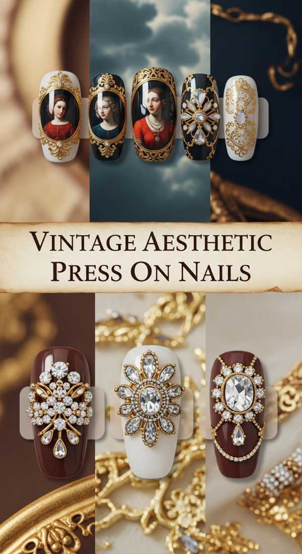 Written in the Stars: Why Luxury Celestial Press Ons Are This Season's Must-Have Vintage Aesthetic Press On Nails 6a0859d7cff86