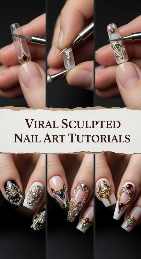 From Basic to Bespoke: A Deep Dive into Designer Press-Ons Viral Sculpted Nail Art Tutorials 6a085b84c186d
