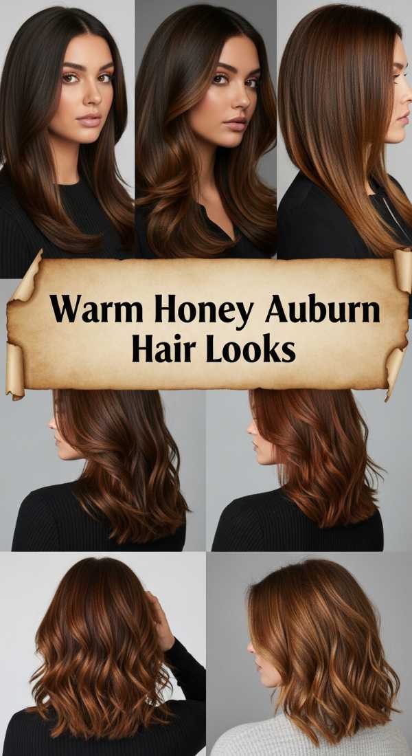 Warm Honey Auburn Hair Looks 6a1423a8382de