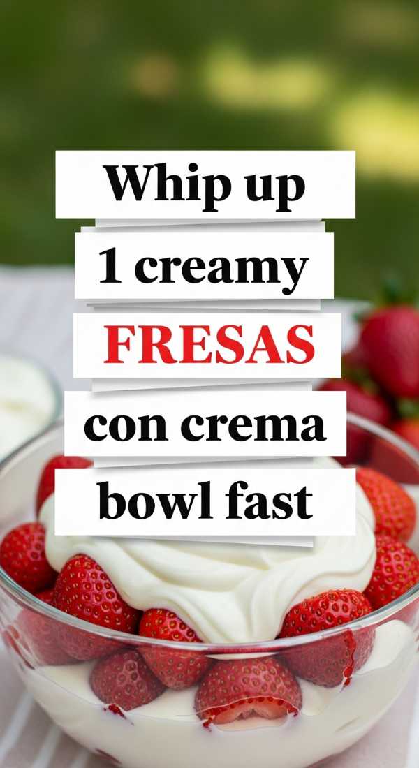 Whip Up 1 Creamy Fresas Con Crema Bowl Fast 6a06c1f23f356