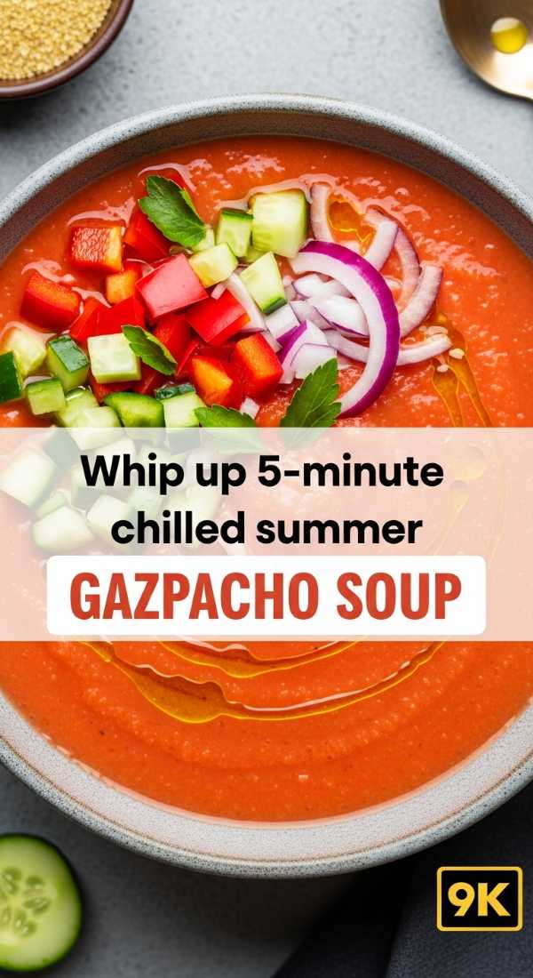 Taste the Sunshine: Essential Recipes for Your Best Summer Ever Whip Up 5 Minute Chilled Summer Gazpacho Soup 6a017dbd77a8f