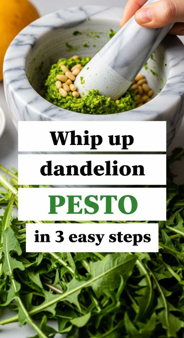 Dandelion Delights: Turning Garden Blooms into Gourmet Meals Whip Up Dandelion Pesto In 3 Easy Steps 69fd889f4c005