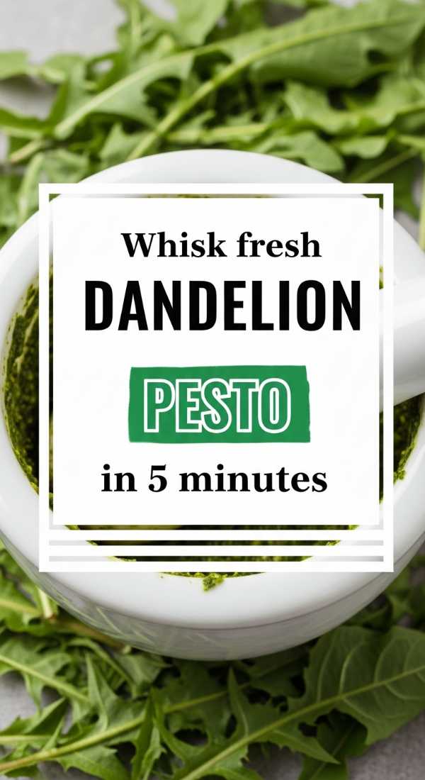 Whisk Fresh Dandelion Pesto In 5 Minutes 69f47b484f408