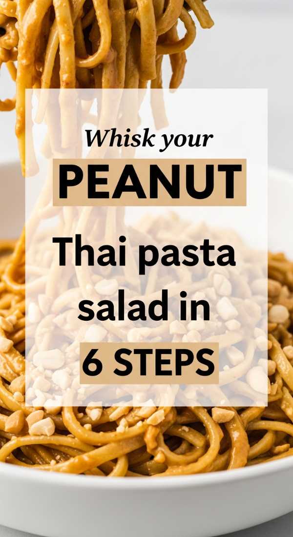 Pasta Perfection: The Only Recipes You’ll Ever Need Whisk Your Peanut Thai Pasta Salad In 6 Steps 6a04168311d3d
