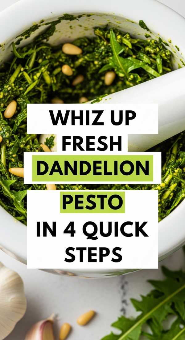 Whiz Up Fresh Dandelion Pesto In 4 Quick Steps 69f4426741a67